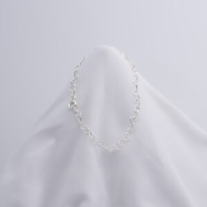 Pulsera Corazones Unidos Delgados 16cms