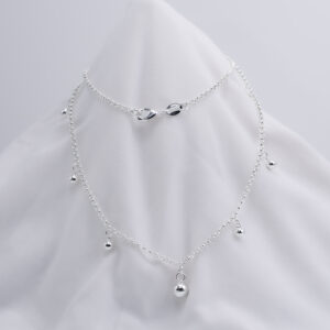 Collar Rolo con Pelotita Pequeñas y Una Grande 46cms