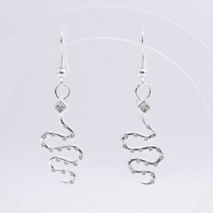 Pendientes Snake Cironita Rectangular Cabeza y Pequeñas en el cuerpo