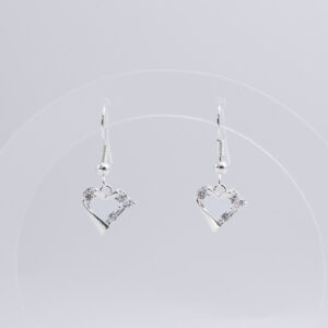 Pendientes Corazones con 3 Circonitas