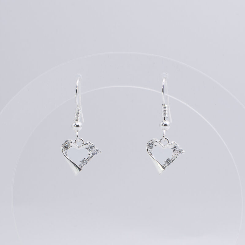 Pendientes Corazones con 3 Circonitas