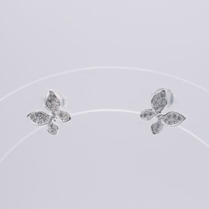 Aritos Mariposas Estilo Lazo con Circonitas