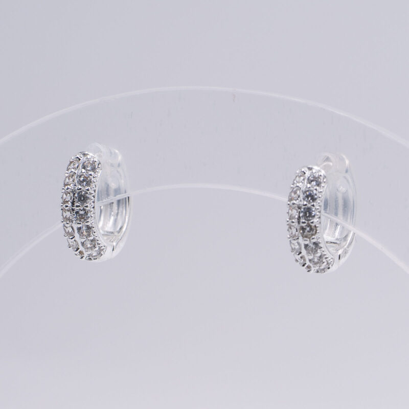 Argollitas con circonitas Gruesas 12mm