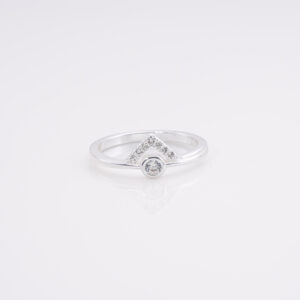 Anillo Corona Circonitas Centro Punto de Luz T.14,5