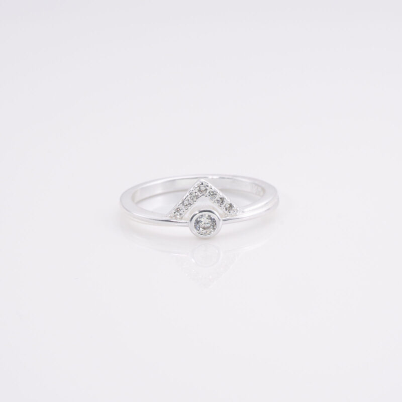 Anillo Corona Circonitas Centro Punto de Luz T.14,5