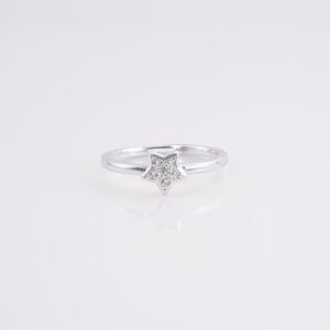 Anillos Sencillo con Estrella centro Circonitas T.15,5