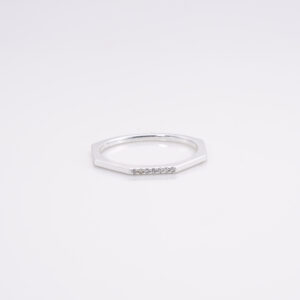 Anillo Semi Sectagono Circonitas Centro T.18,5