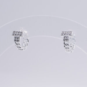 Argollitas T con Circonitas y Cadenas 10mm