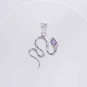 Dije Snake con piedra amatista