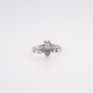 Anillo Abejita Piedra Labradorita talla 15