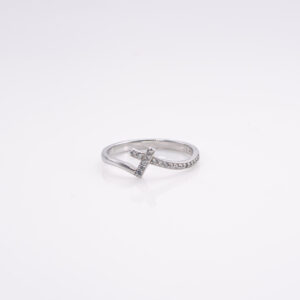 Anillo Cruz Cruzada con Circonitas talla 17