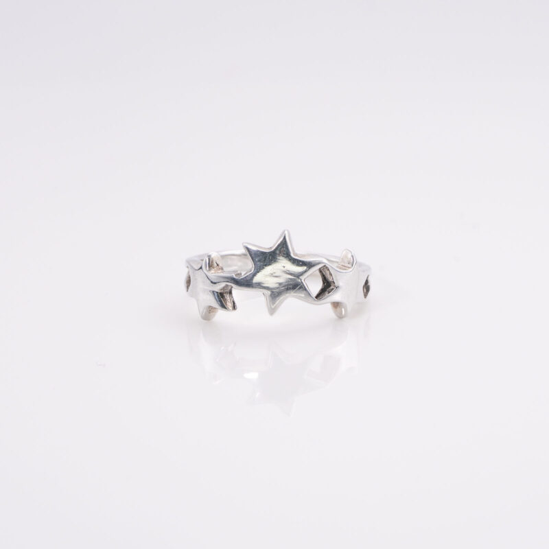 Anillo trio de Estrellas diferentes tamaños talla 11