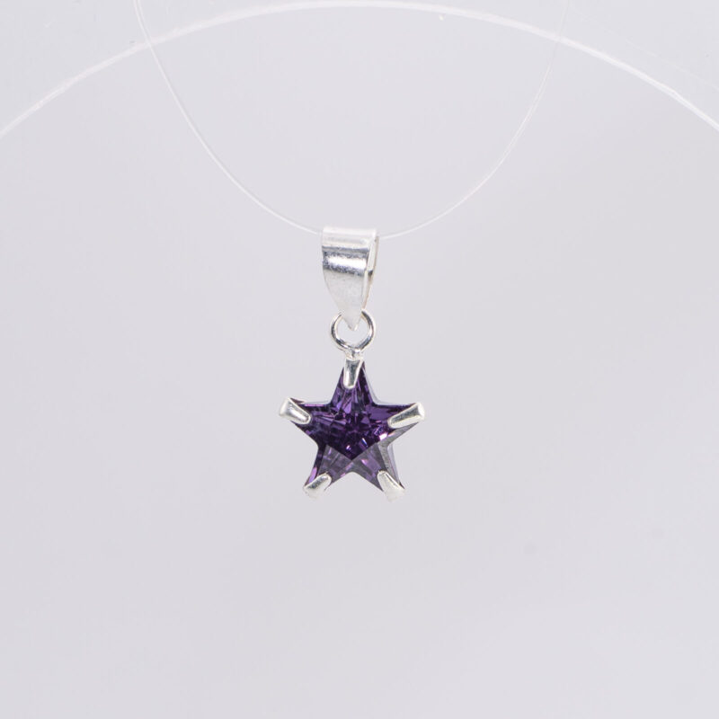 Dije Estrella Punto de Luz Morada