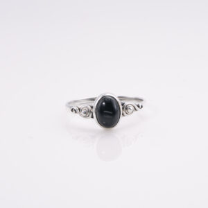 Anillo Delgado Piedra Onix Talla 20
